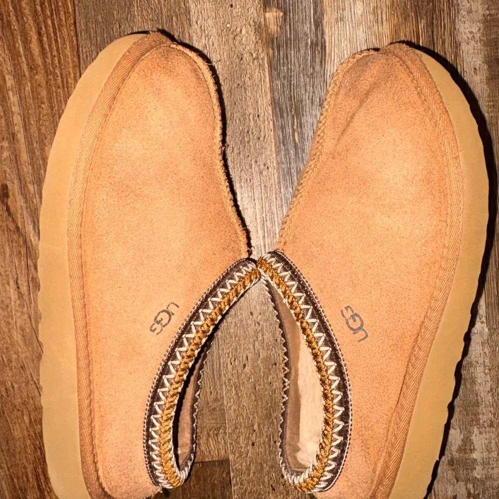 UGG Chestnut Suede Slippers - Picture 2 of 3